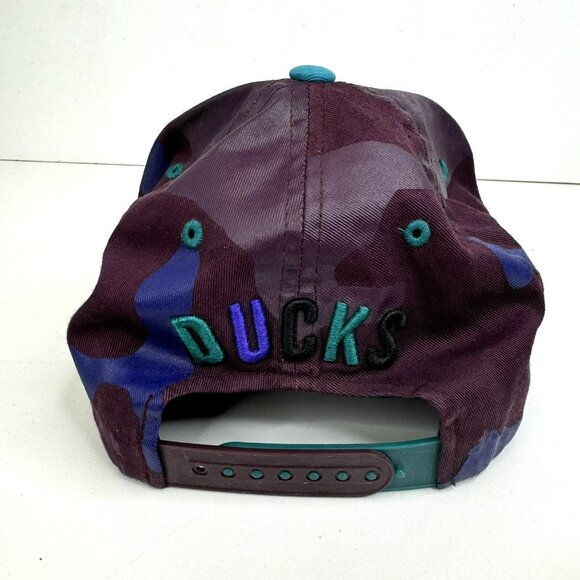 Vintage Hockey NHL Anaheim Mighty Ducks Snap Back Cap Hat Zephyr Camo RARE - Picture 4 of 8